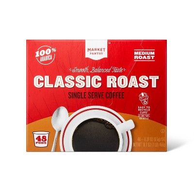 Premium Roast Medium Roast Coffee - Single Serve Pods - 48ct - Market Pantry™