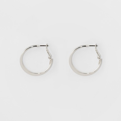 Silver Hoop Earrings , Medium Earrings