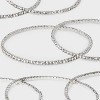 Clear Glass Stone Stretch Bracelet Set 7pc - A New Day™ Silver - image 4 of 4