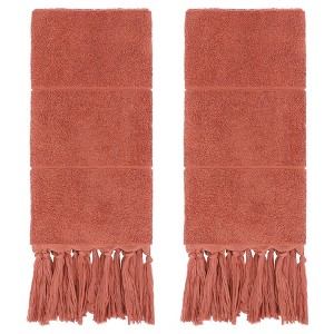 REGALWOVEN Bathroom Cotton Absorbent Soft Decorative Turkish Hand Towels with Tassel 14" x 30" - 1 of 4