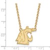Black Bow Jewelry 14k Yellow Gold Plated Sterling Silver Washington State Cougars NCAA Necklace 18 Inch - 2 of 4