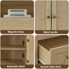 4 Doors and 4 Adjustable Shelves, Kitchen Pantry Cabinet, for Kitchen, Dining Room， - 4 of 4