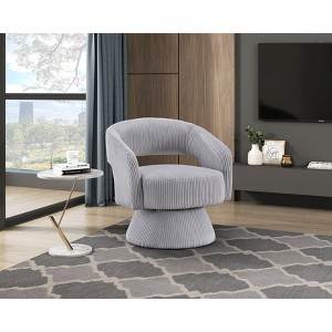 CAVINAS Modern Swivel Accent Chair Soft Corduroy Plush Seating Living Room Chair Comfy Chair - 1 of 4