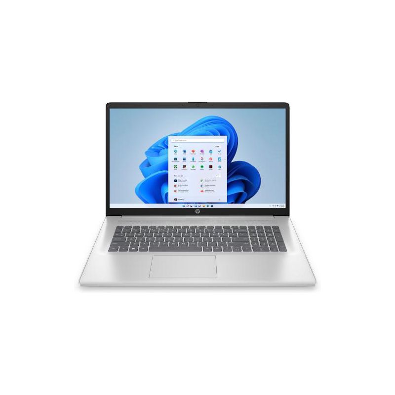 HP Laptop 17.3" Touchscreen HD+ Intel Core i3-1215U 8GB DDR4 RAM 256GB SSD Intel UHD Graphic Natural Silver, 1 of 6