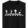 Seven Times Six Peanuts T-Shirt Men's Abbey Road Crossing Black and White Graphic Print Tee Black - 2 of 3