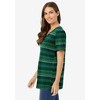 Woman Within Perfect Printed Short-Sleeve V-Neck Tee - 4 of 4