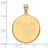 Black Bow Jewelry 14k Yellow Gold West Virginia Mountaineers NCAA Extra Large Pendant - 2 of 3