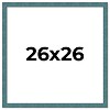 PosterPalooza | Square Simple Blue Picture Frame - UV Acrylic, Foam Board Backing, Hanging Hardware - 2 of 4
