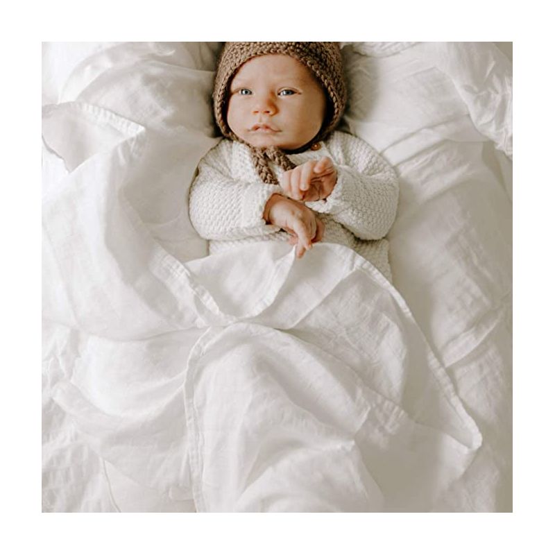 Simka Rose Muslin Swaddle Baby Blanket, 3 of 5