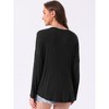 INSPIRE CHIC Women's Loungewear Long Sleeve Oversized Drop Shoulder High Low Hem Tops Sleepwear Shirts - 4 of 4