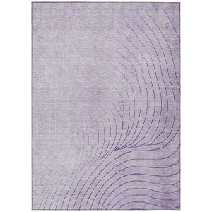 HomeRoots 5' X 8' Lavender And Silver Abstract Washable Indoor Outdoor Area Rug - 1 of 4