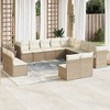 vidaXL Garden Sofa Set Beige, Cream White - 2 of 4
