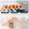 USTECH 10pk Suit Organiser Clothes Hanger Natural Wood - 2 of 4