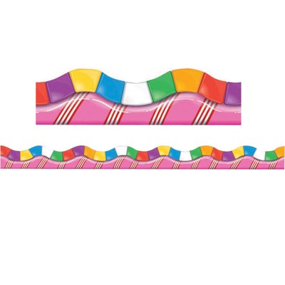 Eureka Candy Land Dimensional Look Extra Wide Die Cut Deco Trim, 37 Feet (Pack of 6)