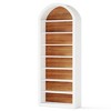 Resenkos Bookshelf, Bookcase Standing Shelf Unts,78.7" Bookshelf, Wooden Arched Bookcase Display Shelving Unit,White - 3 of 4