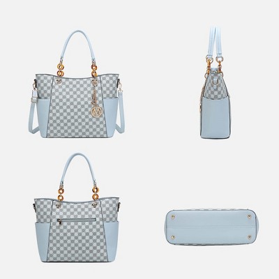 MKF Collection Large Tote Bag Circular Print Vegan Leather with Wallet 2-Piece Set, Merlina – MKF Collection by Mia K - Cognac — фото 6