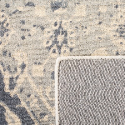 Restoration Vintage RVT532 Hand Tufted Indoor Area Rug - 6'x6' - Charcoal/Ivory - Safavieh