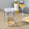 Pavilion Gift Company - Love - 12 oz Acrylic Stemless Wine Glass with Lid - Drinkware - 2 of 4