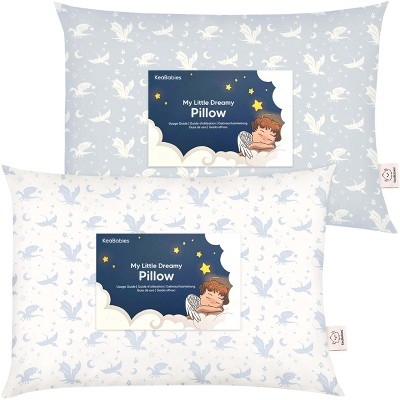 KeaBabies Toddler Pillow - Soft Organic Cotton Kids Pillows for Sleeping - Travel Pillow for Kids Age 2-5
