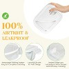 LunaLulinlk 3 Pack 34 OZ Lunch Boxes, 2 Compartments, Airtight Lunch Boxes, Bento Boxes with Leak-Proof Locking Lids, BPA Free - 3 of 4
