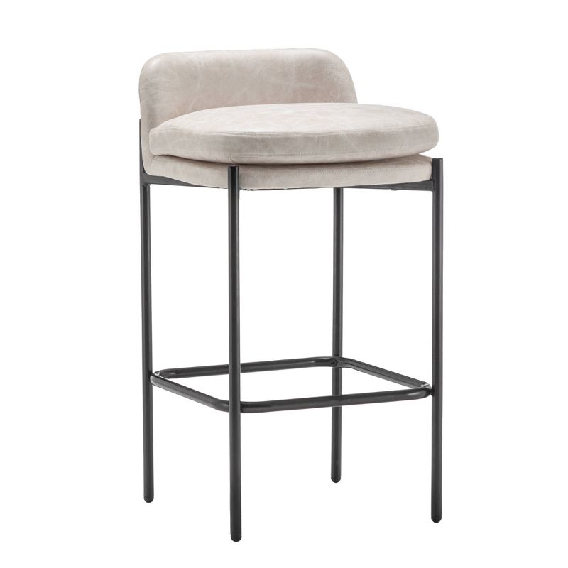 Modern Mid-Back Counter Height Barstool - WOVENBYRD, 4 of 11