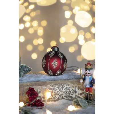 YOOCOZZ Eye-catching Christmas Decor, Party Accessories Set - Red Xmas Ball Ornaments, Glass Decorative Hanging Ball Xmas Tree Ornaments