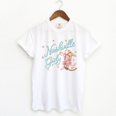 Simply Sage Market Women's Coquette Nashville Girly Short Sleeve Garment Dyed Tee