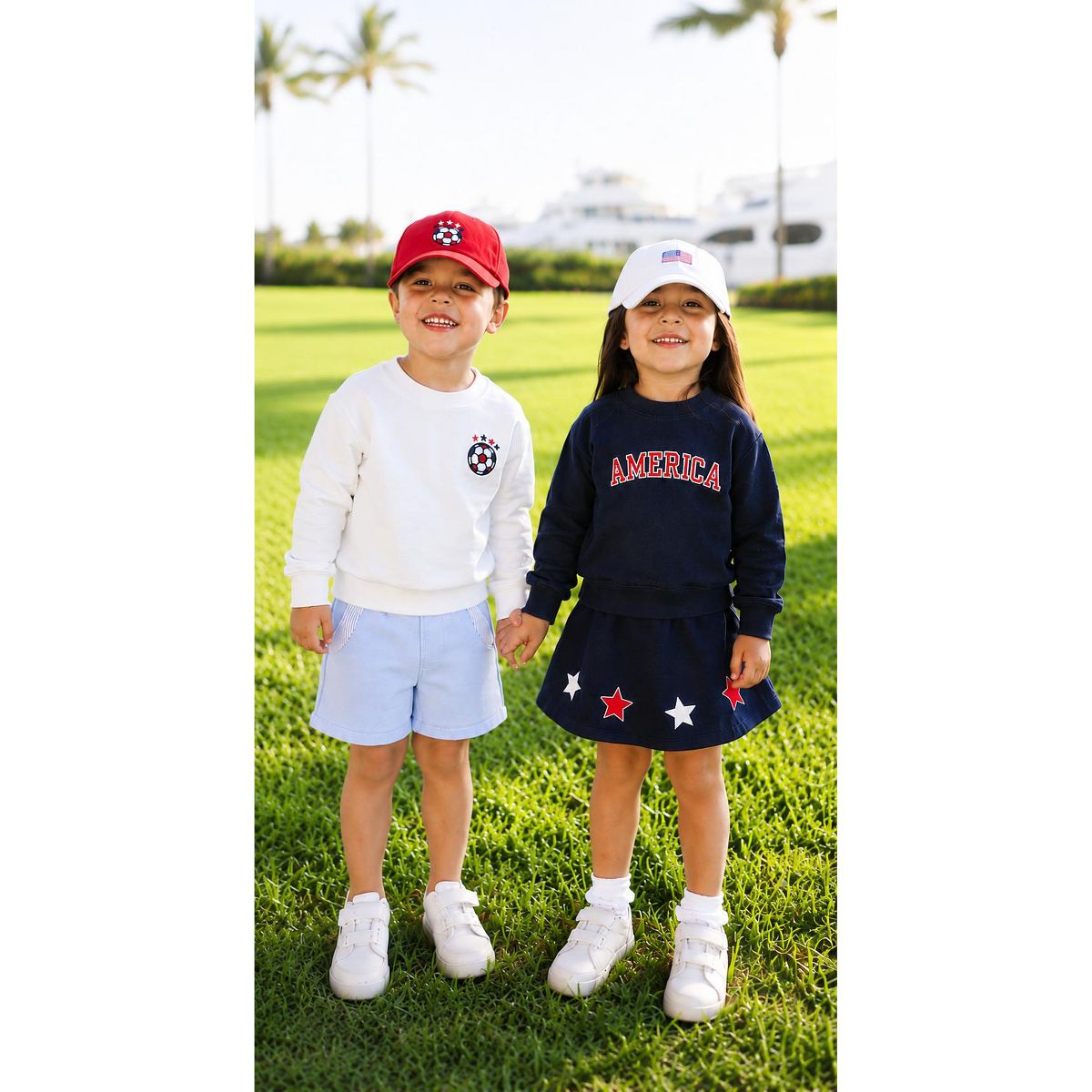 Bits & Bows USA Soccer Baseball Hat - thumbnail 6