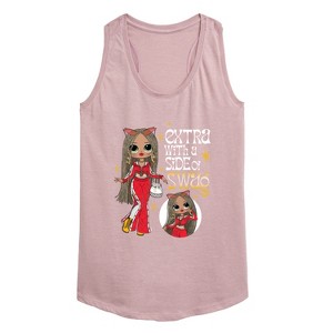 Women's - LOL Surprise! - Extra w/ a Side of Swag Graphic Racerback Tank - 1 of 4