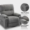 GDFStudio Gresham Modern Metal and Linen Tufted Upholstered Rotating Recliner Chair - 4 of 4