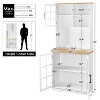 Yaheetech Kitchen Pantry Storage Kitchen Buffet with 3 Cabinets, White - 3 of 4