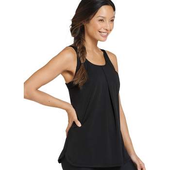 Yogalicious Womens 2-pack Ribbed Seamless Claire Strappy Back Tank -  Tempest/black - Small : Target