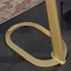 POVISON Modern Light Luxury Side Table, Natural Stone Tabletop, Sintered Stone Veneer,Metal Legs, 17.72" - 2 of 4