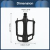 Unique Bargains Cycling Bike Pedal 9/16" Spindle Plastic Bike Flat Pedals for Road Mountain BMX MTB Bike Black - 3 of 4
