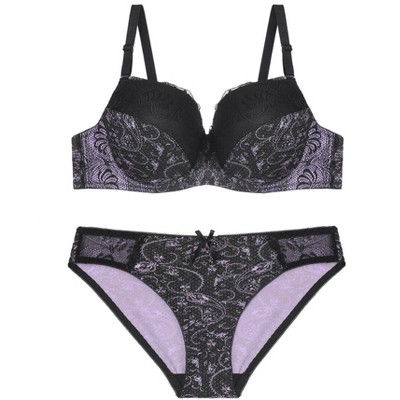 Women's Lace Bra Set Sexy Lingerie and Thongs Bra and Panty Set Push Up Bra  Underwire Bra, Black-7397-p, (34) 34B : : Clothing, Shoes &  Accessories