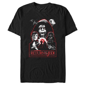 Men's Star Wars: Return of the Jedi Emperor Palpatine Black and Red Poster T-Shirt - 1 of 4