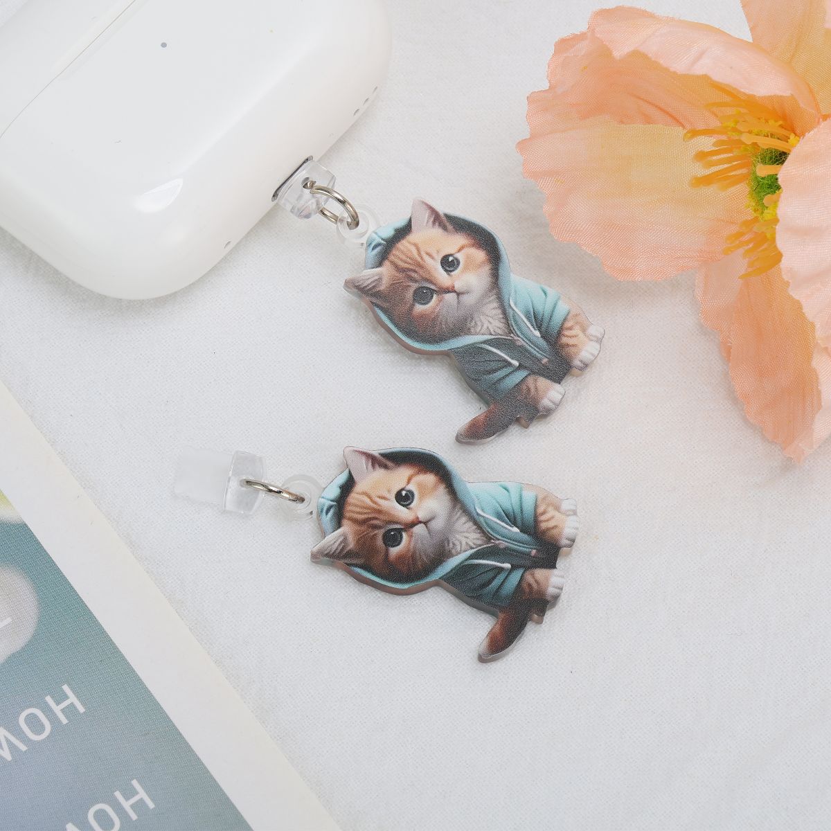 Unique Bargains Cat Pendants Dust Plug Charm for Lightning 2 Pcs - thumbnail 3