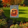 Happy Fall Pumpkin Burlap Garden Flag Checkered 18" x 12.5" Briarwood Lane - 4 of 4