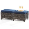 UPTIOT Metal Outdoor Ottoman with Cushion - 3 of 4