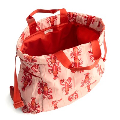 Рюкзаки Vera Bradley Women's Outlet Ripstop Deluxe Drawstring Backpack Lobster Clause — фото 2