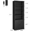 71'' Tall Farmhouse Bookcases Wooden 6 Tier Bookshelf with Drawer, Tall Narrow Bookcase with Shelves - 2 of 4
