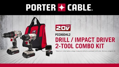 Porter Cable PCCK603L2 20V MAX* Cordless Drill & Reciprocating Saw Combo Kit