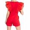 Women's Ruby Ruffle Sleeves Romper - entro - 2 of 4