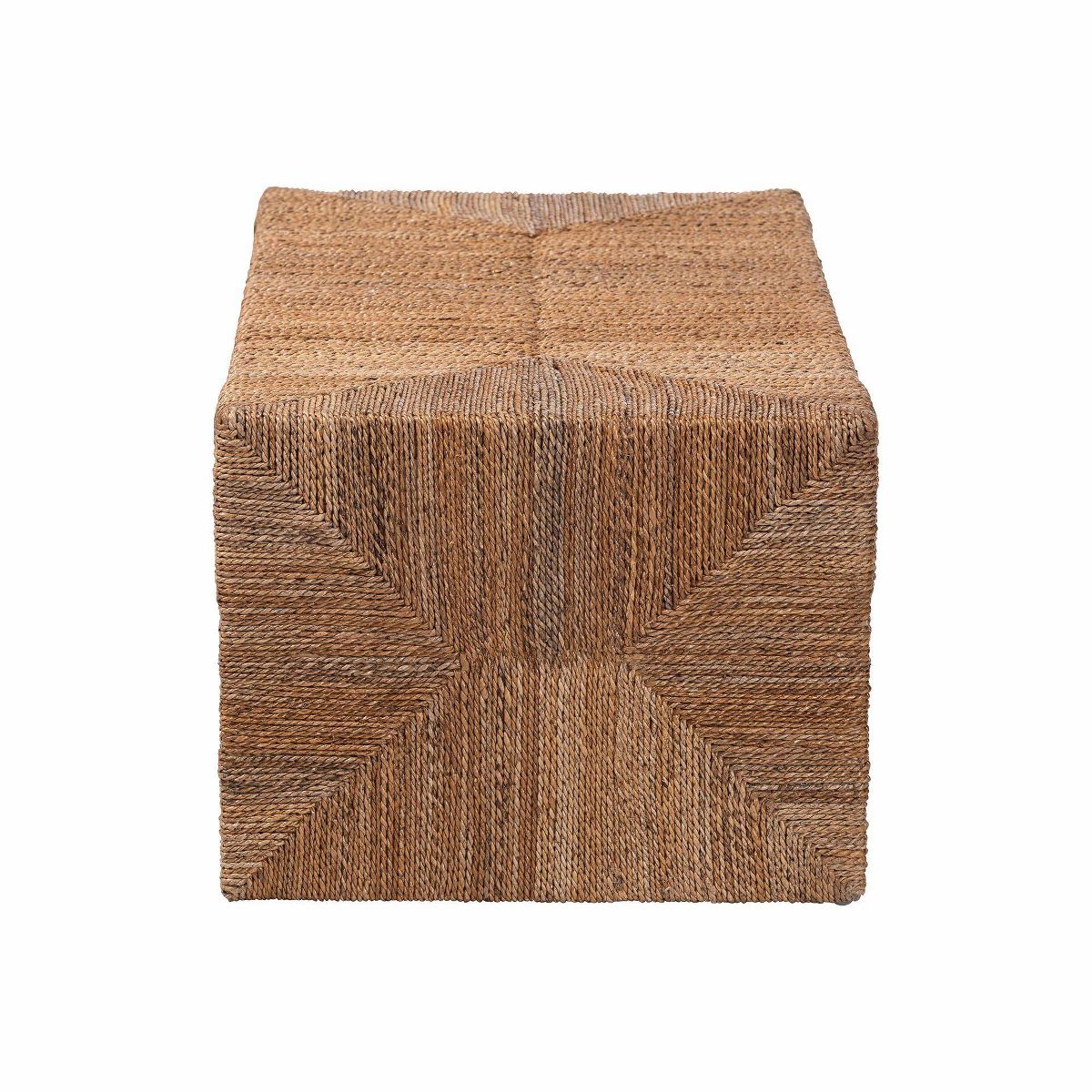 bali & pari Liza Rectangle Seagrass Coffee Table Natural Brown - thumbnail 6