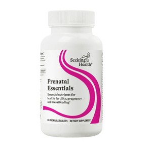 Seeking Health Prenatal Essentials Chewable - with Riboflavin - Formula Supports Immune Health, Methylation & Genetic Development - 60Chewable Tablets - 1 of 4