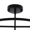 YANSUN 17 in. 4-Light Black Industria Caged Drum Ceiling Semi-Flush Mount Light for Kitchen Island Dining Room - 3 of 4