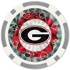 MasterPieces Casino Style 20 Piece 11.5 Gram Poker Chip Set NCAA Georgia Bulldogs Silver Edition - 3 of 3