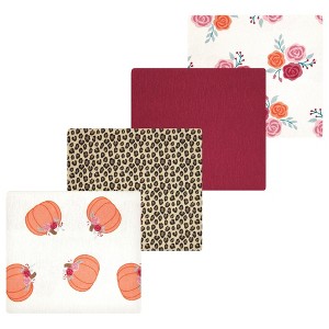 Luvable Friends Little Treasure Flannel Receiving Blankets 4pk - 1 of 2