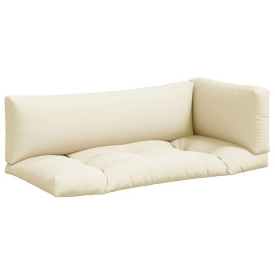 vidaXL Sand Coloured Pallet Cushions 3 Pieces - Outdoor Comfort and Style - Polyester Fabric