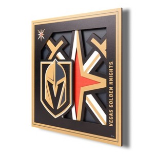 NHL Vegas Golden Knights 3D Logo Series Wall Art - 12"x12" - 1 of 4